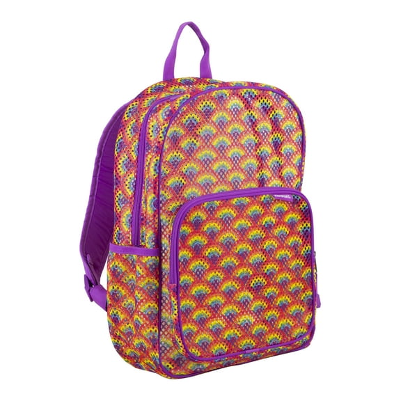 Eastsport Unisex Spirit Mesh Backpack, Multi-Color Rainbow Print