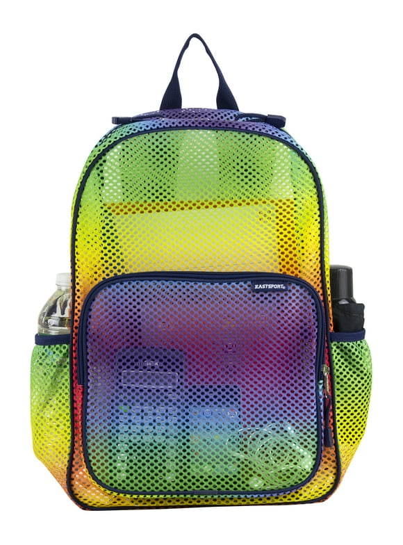 Eastsport Unisex Spirit Mesh Backpack, Ombre Rainbow