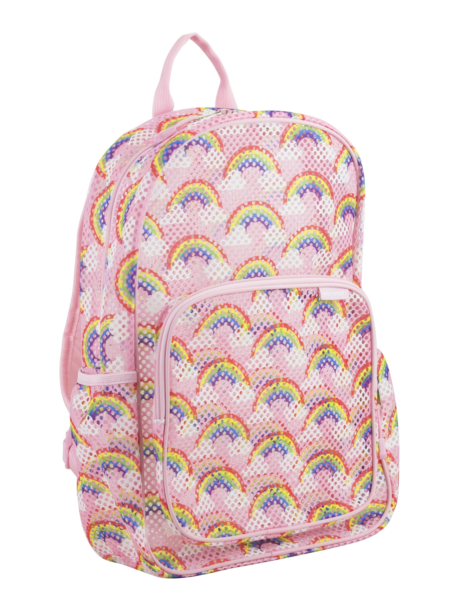 Rainbow Backpack School Bag Glitter Print Minimalist 