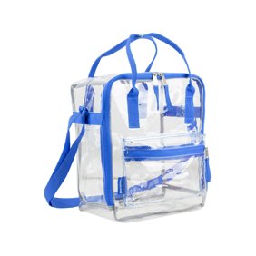 Eastsport Unisex Stadium Approved Clear Handbag Tote Crossbody, Royal Blue