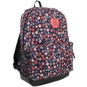 Eastsport Women's Fashionable Daily Backpack, Black Red Floral