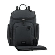 Eastsport Wooster St. Diaper Backpack, Large Capacity, Dark Grey with Changing Pad, Stroller Straps, and Insulated Pockets