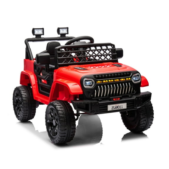 Eastvita 12V Kids Ride-On Truck, Remote, 4-Wheel Suspension, Battery Display, LED, Music