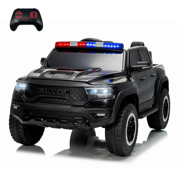 Eastvita 12V Licensed RAM Electric Pickup Truck for Kids, Dual Motor, Remote, LED, Music, Storage