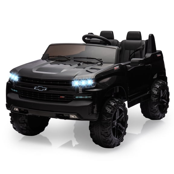 Eastvita 24V 2-Seater Chevrolet Ride-On Truck, Remote, 4x Suspension, 3 Speeds, MP3, Black