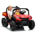 thumbnail image 1 of Eastvita 24V 4WD Electric Ride-On Dump Truck, 2-Seater, Remote, Dump Bed, 3 Speeds, Music, 1 of 8