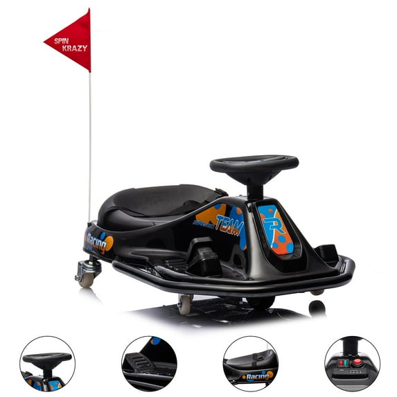 Eastvita 24V Ride on Car Drifting Go Kart Ride on Toys High/Low Speed Easy Drift Blue