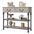 thumbnail image 1 of Eastvita 43" Console Table with 2 Drawers and 3 Tiers of Shelves - Hallway Table for Living Room, Foyer, and Bedroom, 1 of 9