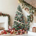 thumbnail image 1 of Eastvita 9FT Easy Setup Pre-Decorated Pre-Lit Artificial Christmas Tree, LED Lights, Flocked Pinecones, Metal Stand, 1 of 8