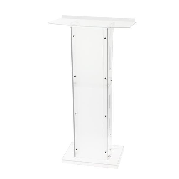 Eastvita Acrylic Podium with Storage Compartment - 45" Tall Lectern with 23.6"x17.7" Surface, Lightweight with Strong Load-Bearing Capacity