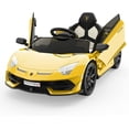 thumbnail image 1 of Eastvita Kids 12V Ride on Car for Electric Vehicles Battery Powered Sports Car with 2 Speeds Sound System LED Headlights and Hydraulic Doors, 1 of 10