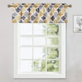 thumbnail image 1 of Eastvita Quatrefoil Pattern Valance Curtains For Kitchen Cafe Curtains, Tile Print Bathroom Window Curtains, Multi Color Window Treatment, 56" X 15", 1 of 8