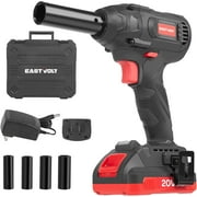 Eastvolt 20V Cordless Impact Wrench, 250Ft-lbs High Torque Brushless Wrench Kit 2600 RPM, Battery Impact Driver with Fast Charger, LED Light, 4 Sockets, Belt Clip and Storage Box