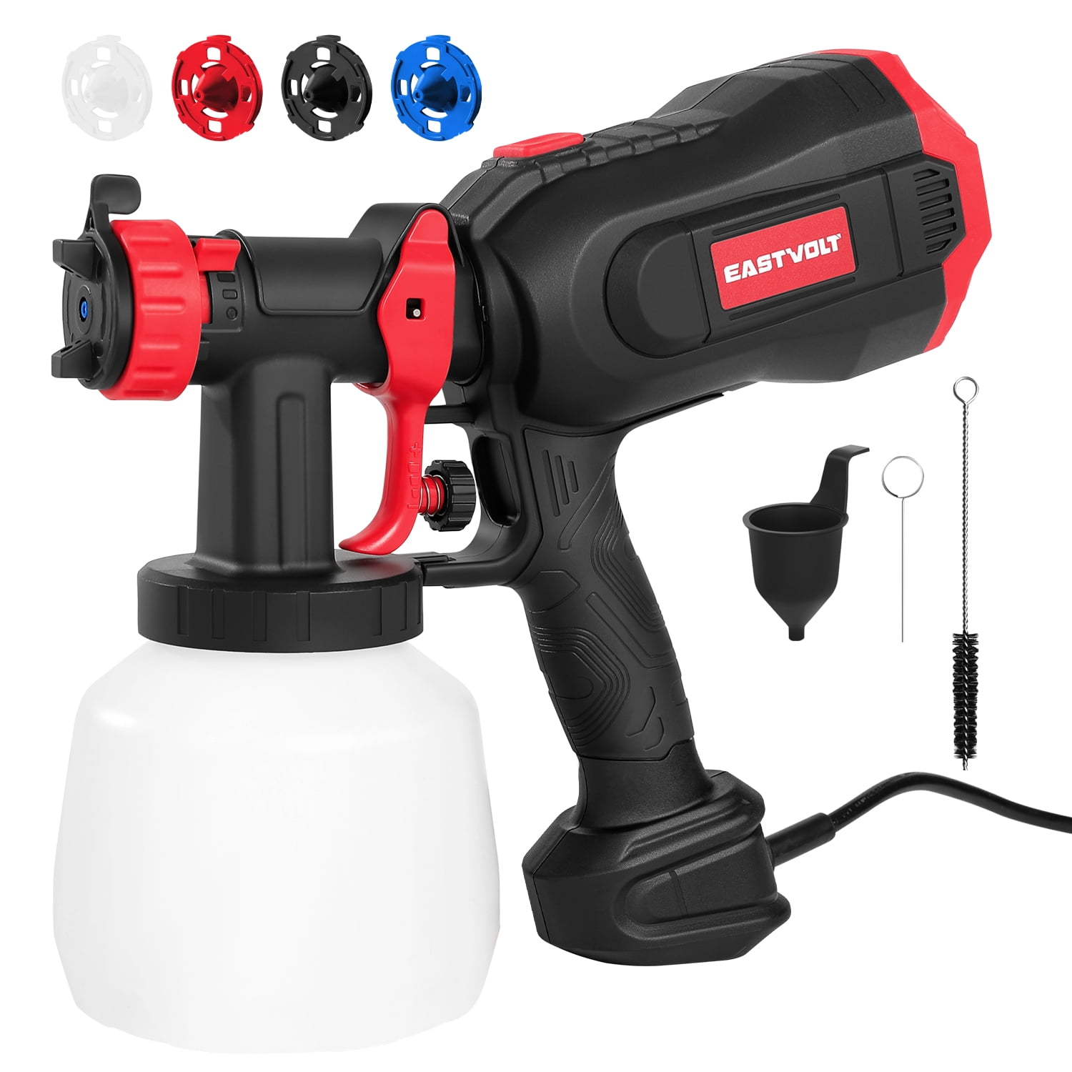 Eastvolt 750 Watt, Black High Power HVLP Electric Paint Sprayer 1200ml 3 Spray Patterns