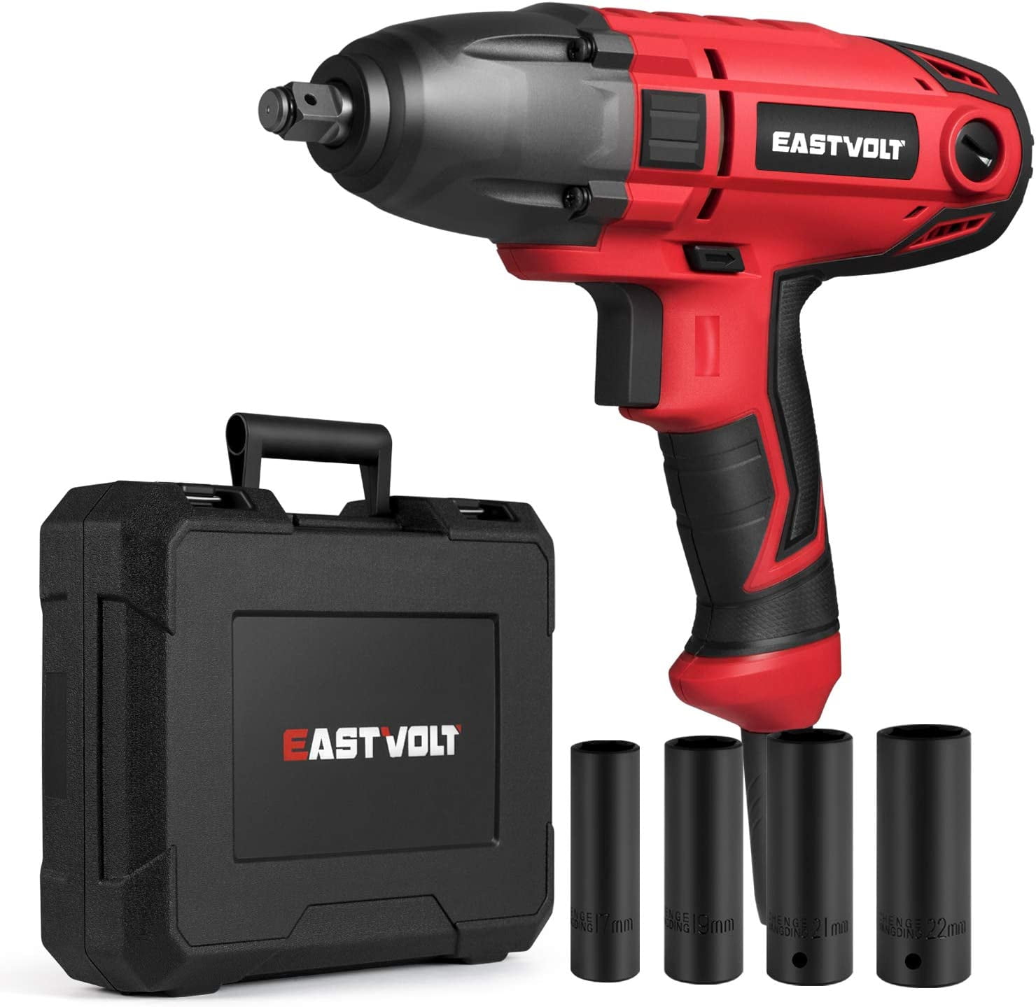 Eastvolt EVIW800 800W, 7.5A 1/2" Cordless Friction Ring Impact Wrench, 3400 RPM