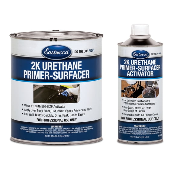 Eastwood 2K Urethane Primer Paint Surfacer Black Gallon and Activator Kit