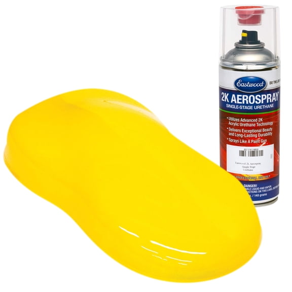 Eastwood 2k Aerospray Electric Yellow Single Stage Urethane Automotive Spray Paint