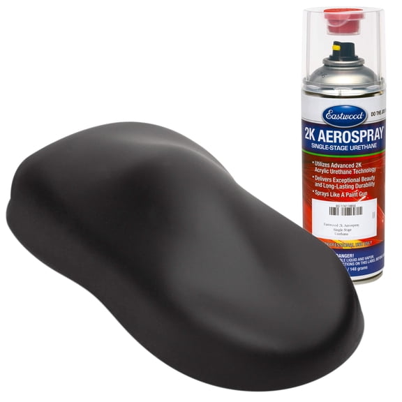 Eastwood 2k Aerospray Rat Rod Matte Black Single Stage Urethane Automotive Spray Paint