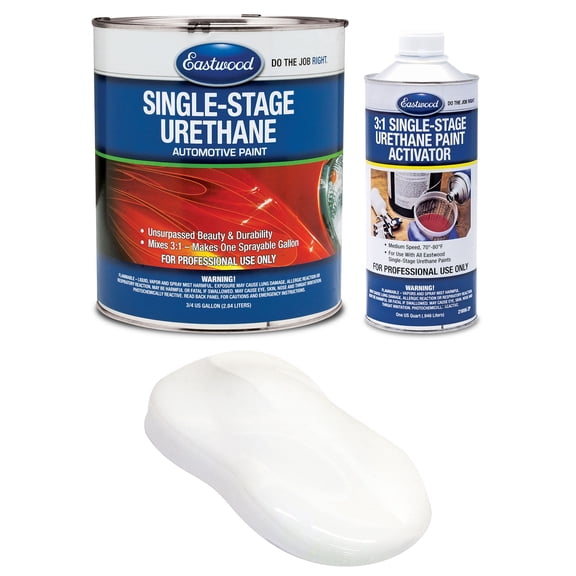 Eastwood 3:1 1968 - 1972 GM Polar/Can-Am Classic White Single Stage Urethane Automotive Spray Paint 1 Sprayable Gallon Kit