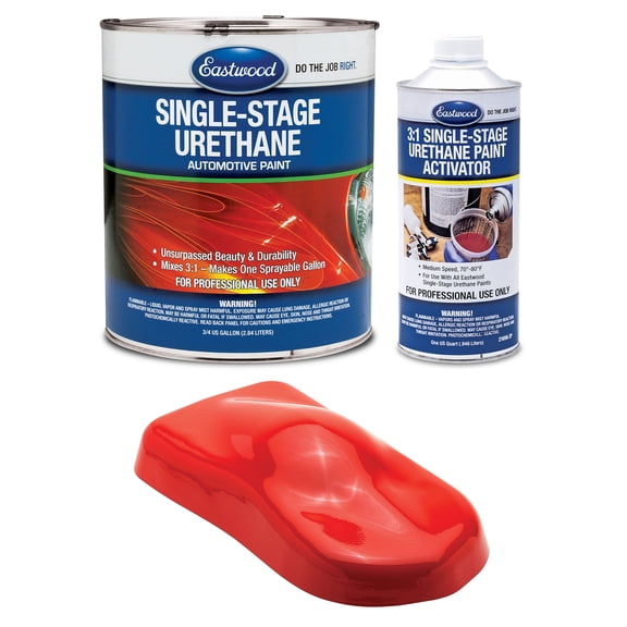 Eastwood 3:1 Afterburner Red Single Stage Urethane Automotive Spray Paint 1 Sprayable Gallon Kit