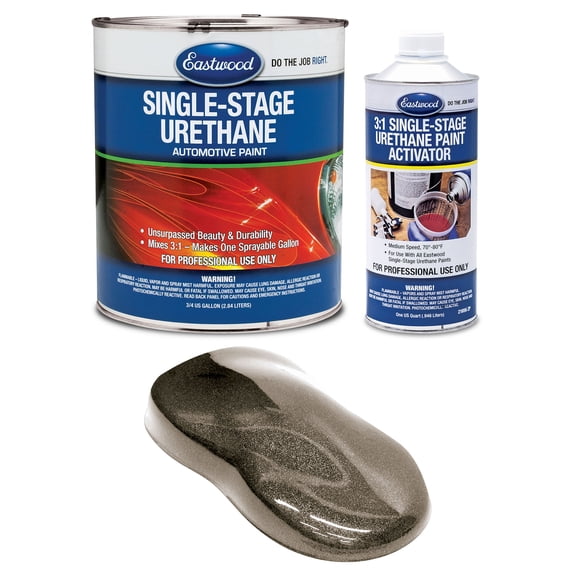 Eastwood 3:1 Carbon Metallic Single Stage Urethane Automotive Spray Paint 1 Sprayable Gallon Kit