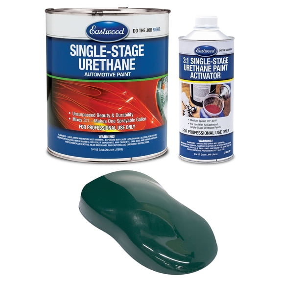 Eastwood 3:1 Euro Racing Green Single Stage Urethane Automotive Spray Paint 1 Sprayable Gallon Kit