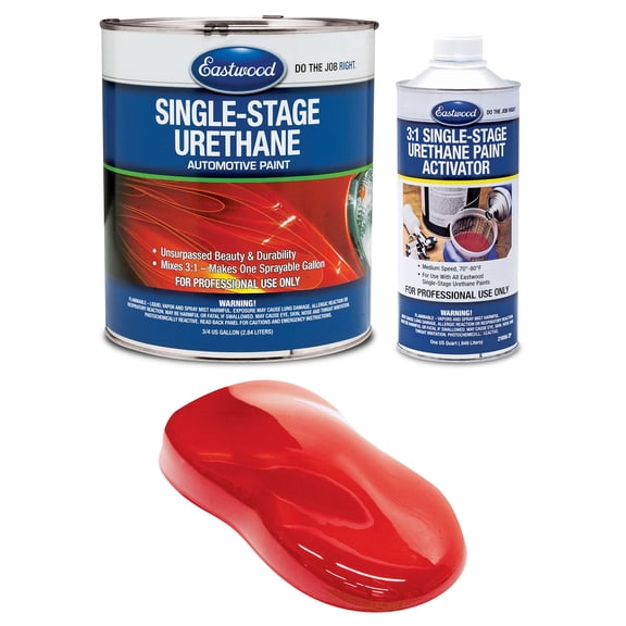 Eastwood 3:1 Pro Street Red Single Stage Urethane Automotive Spray Paint 1 Sprayable Gallon Kit