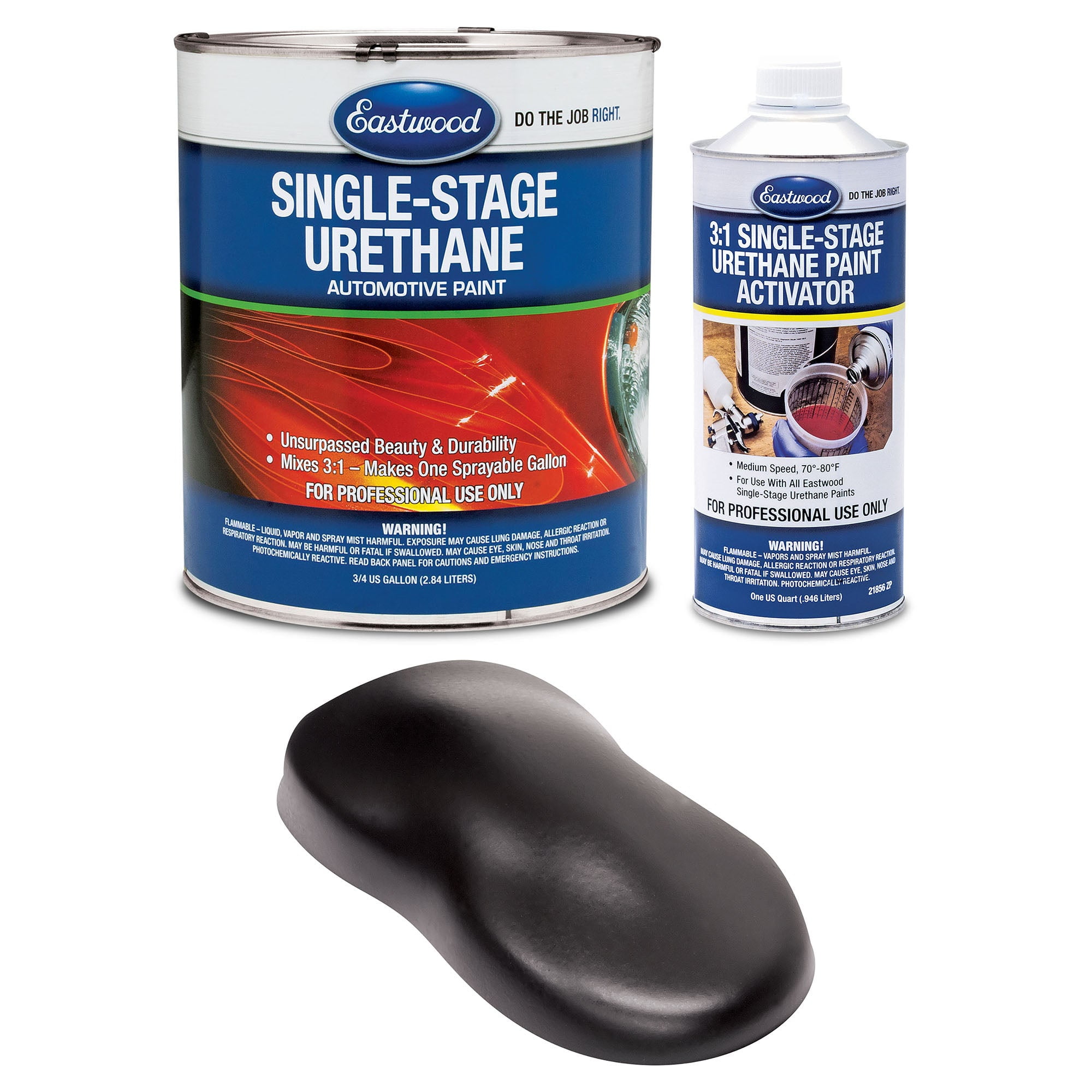 Eastwood 3:1 Rat Rod Satin Black Single Stage Automotive Spray Paint 1 Sprayable Gallon Kit