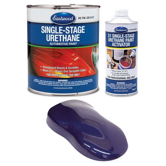 Eastwood 3:1 Royal Blue Single Stage Urethane Automotive Spray Paint 1 Sprayable Gallon Kit