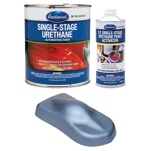 Eastwood 3:1 Slate Blue Metallic Single Stage Urethane Automotive Spray Paint 1 Sprayable Gallon Kit
