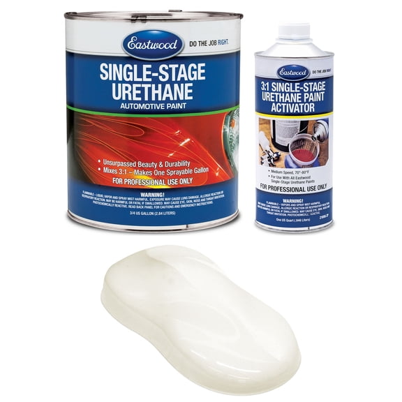 Eastwood 3:1 Wimbledon White Single Stage Urethane Automotive Spray Paint 1 Sprayable Gallon Kit