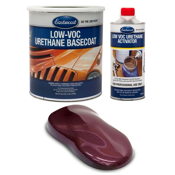 Eastwood 4:1 Bonneville Black Cherry  2K Basecoat and Activator Automotive Spray Paint Kit Makes 5 Sprayable Quarts