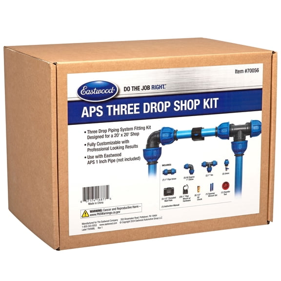 Eastwood APS Compressed Air Piping System Three Drop Shop Line Kit Piping Not Included
