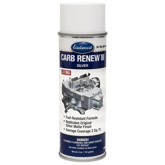 Eastwood Acrylic Fuel Resistance Carburetor Renew Silver Matte Spray Paint Aerosol 5 Oz