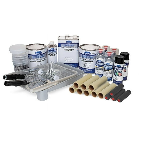 Eastwood Basic OptiFlow Epoxy and Urethane Primer Kit Automotive Roll-On Paint Gray 98004ZP
