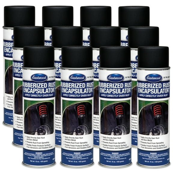 Eastwood Black Rubberized Rust Encapsulator 15 oz Aerosol 12 Pack