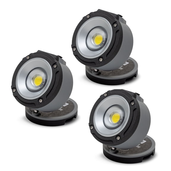 Eastwood COB LED Rechargeable Puck Light Aluminum Polymer Housing Shock Resistant 600 Lumen Light Magnetic USB | 3 Pack