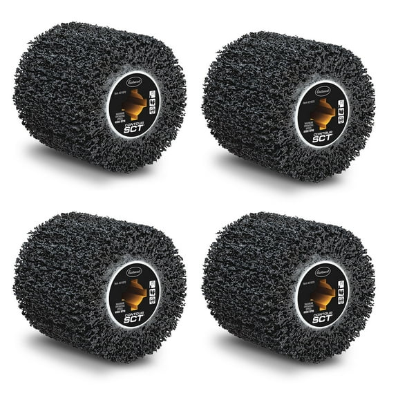 Eastwood Contour SCT Abrasive Drum | Surface Conditioning Tool 4.5 Inch Drum 40 Grit | Heavy Duty Rust Remover Abrasive Wire Wheel | Paint Removal Wire Brush Buffing Wheel | 4 Pack