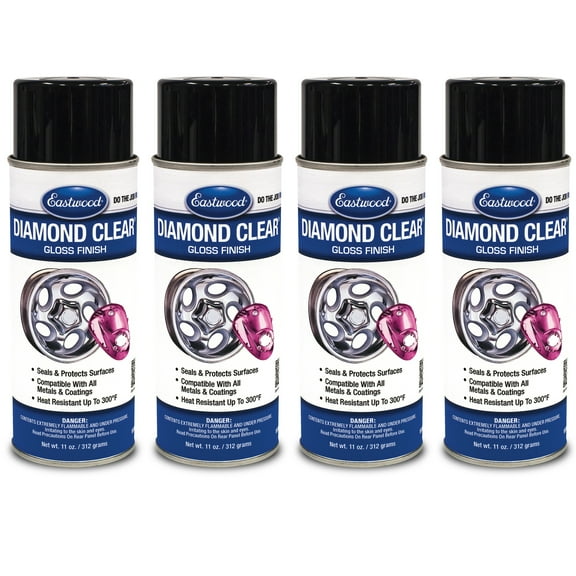 Eastwood Diamond Clear DTM and Painted Surfaces Aerosol Gloss 4 Pack