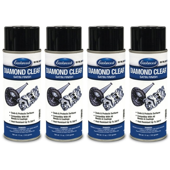 Eastwood Diamond Clear DTM and Painted Surfaces Aerosol Satin 4 Pack