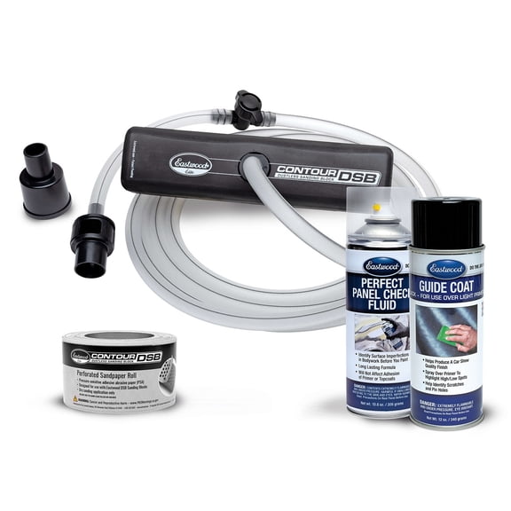 Eastwood Elite Contour DSB Dustless Sanding Block Master Kit for Body Filler, Primer and Drywall Dust Free Sanding