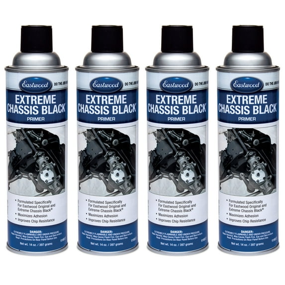 Eastwood Extreme Chassis Black Primer Spray Paint Aerosol 14 oz 4 Pack