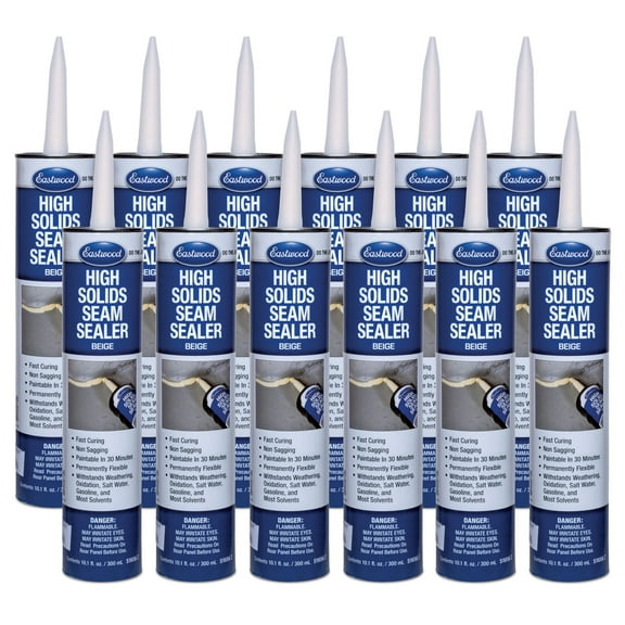 Eastwood Flexible Insulated Waterproof Beige Seam Sealer 10.1 oz 12 Pack