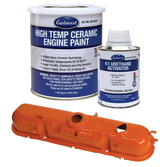 Eastwood Hemi Orange High Temperature Ceramic Engine Paint and Activator