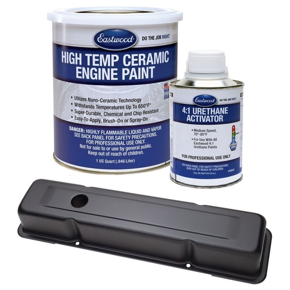 Eastwood Matte Black High Temperature Ceramic Engine Paint and Activator