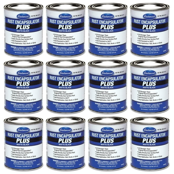 Eastwood Matte Black Rust Encapsulator Plus 1 Pint - 12 Pack