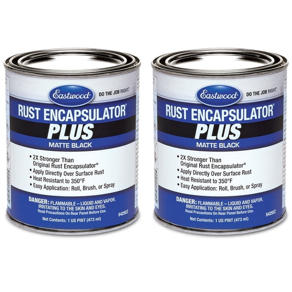 Eastwood Matte Black Rust Encapsulator Plus 1 Pint - 2 Pack