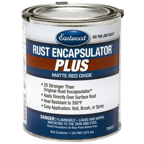 Eastwood Matte Red Rust Encapsulator Plus | Long Lasting Durable Finish 1 Coat Maximum Rust Protection | Heat Resistance up to 350 degrees Fahrenheit | Pint 1 Pack