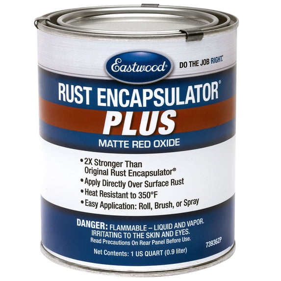 Eastwood Matte Red Rust Encapsulator Plus | Long Lasting Durable Finish 1 Coat Maximum Rust Protection | Heat Resistance up to 350 degrees Fahrenheit | Quart 1 Pack