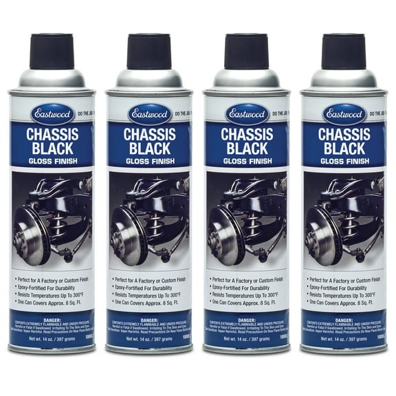 Eastwood Orginal Gloss Chassis Black Frame Spray Paint 14 Oz Aerosol 4 Pack